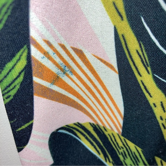 Off Shoulder Blouse XL Palm Leaves in multicolor Great Condition 11078 - Picture 7 of 7